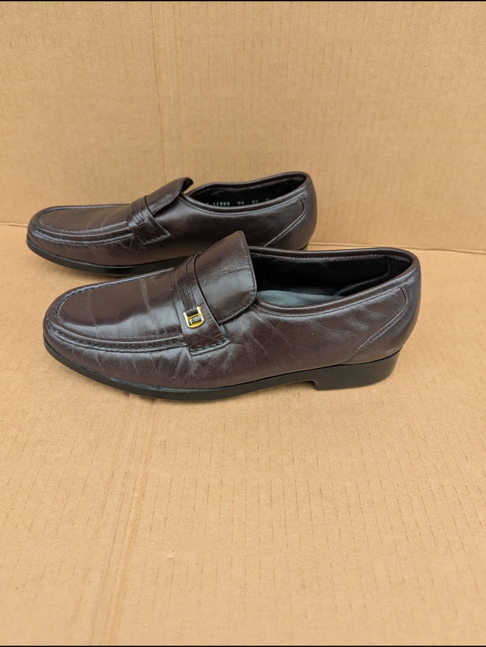Florsheim Riva Brown Leather Penny Loafers Dress Shoes Comfortech Moc Mens 8.5D